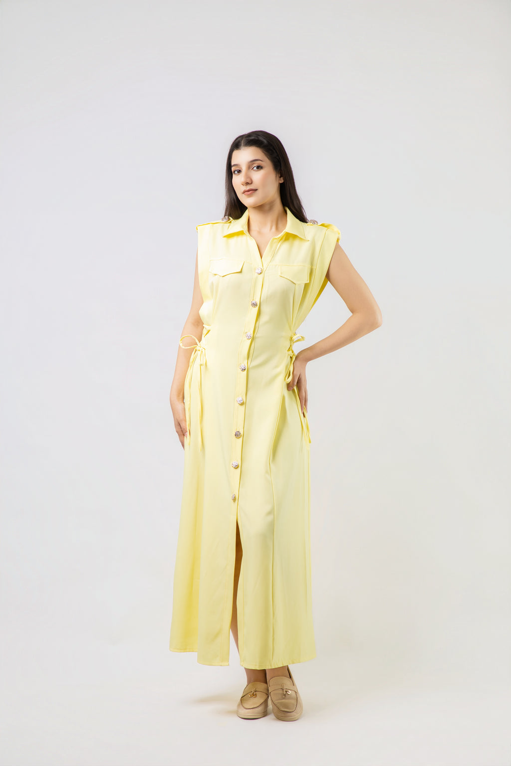 Robe Longue de Style Saharienne