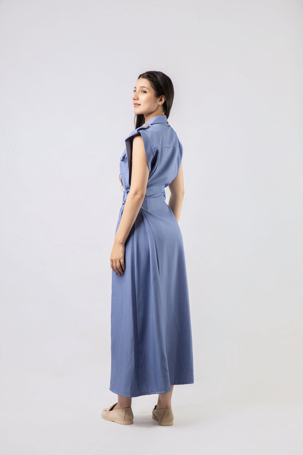 Robe Longue de Style Saharienne