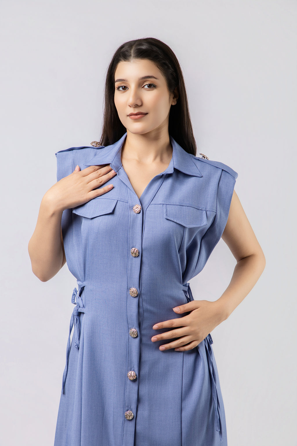 Robe Longue de Style Saharienne