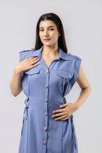 Robe Longue de Style Saharienne