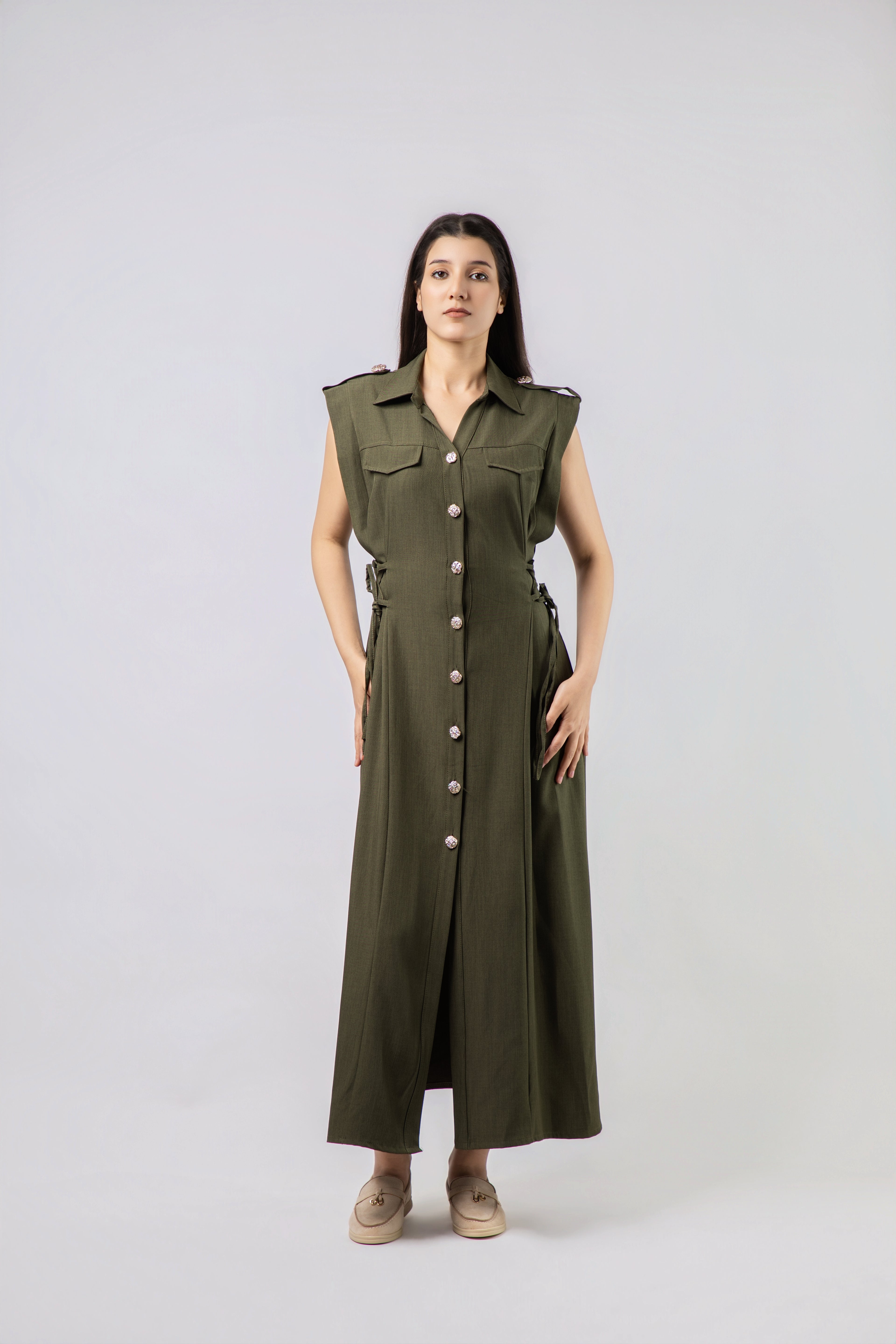 Robe Longue de Style Saharienne