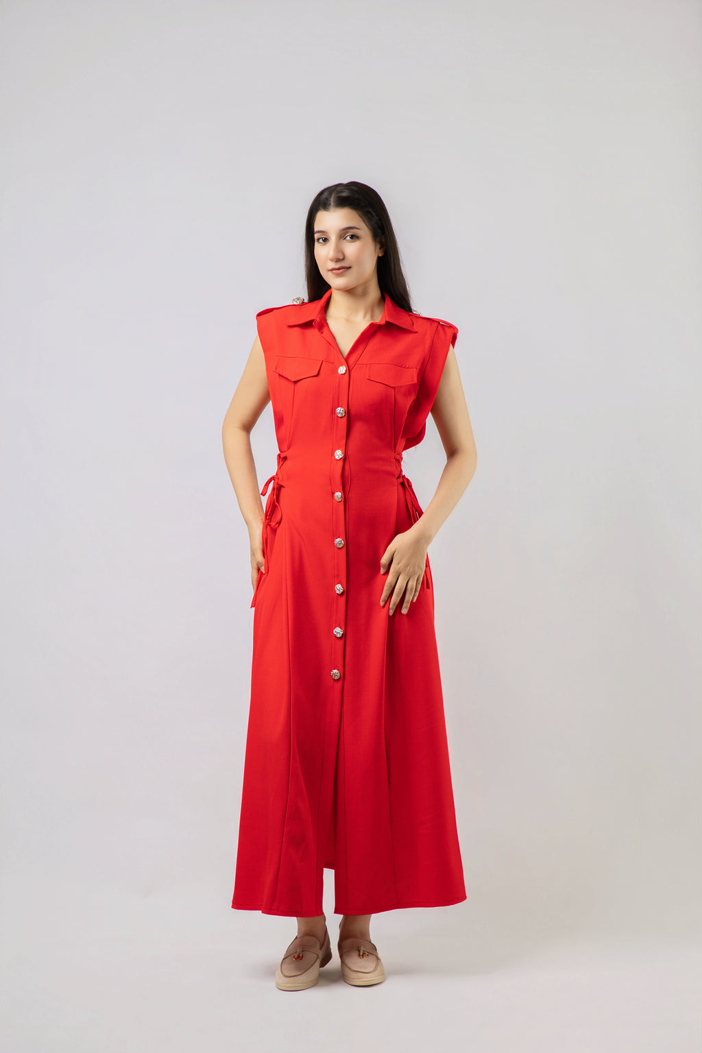 Robe Longue de Style Saharienne