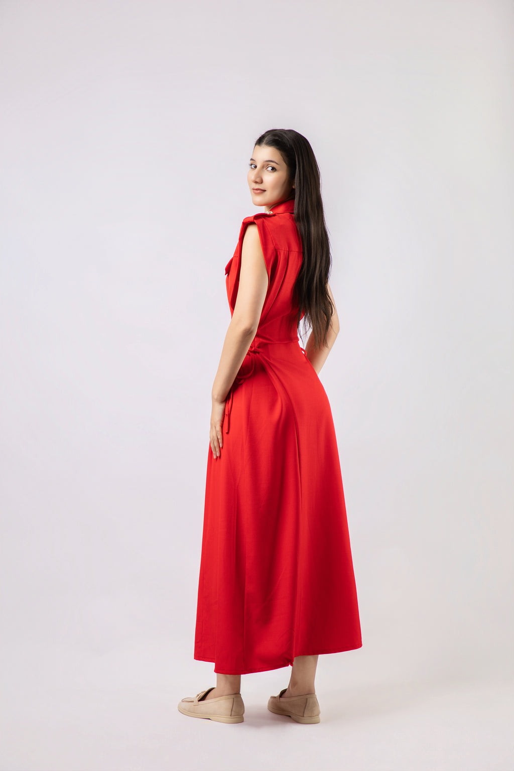 Robe Longue de Style Saharienne