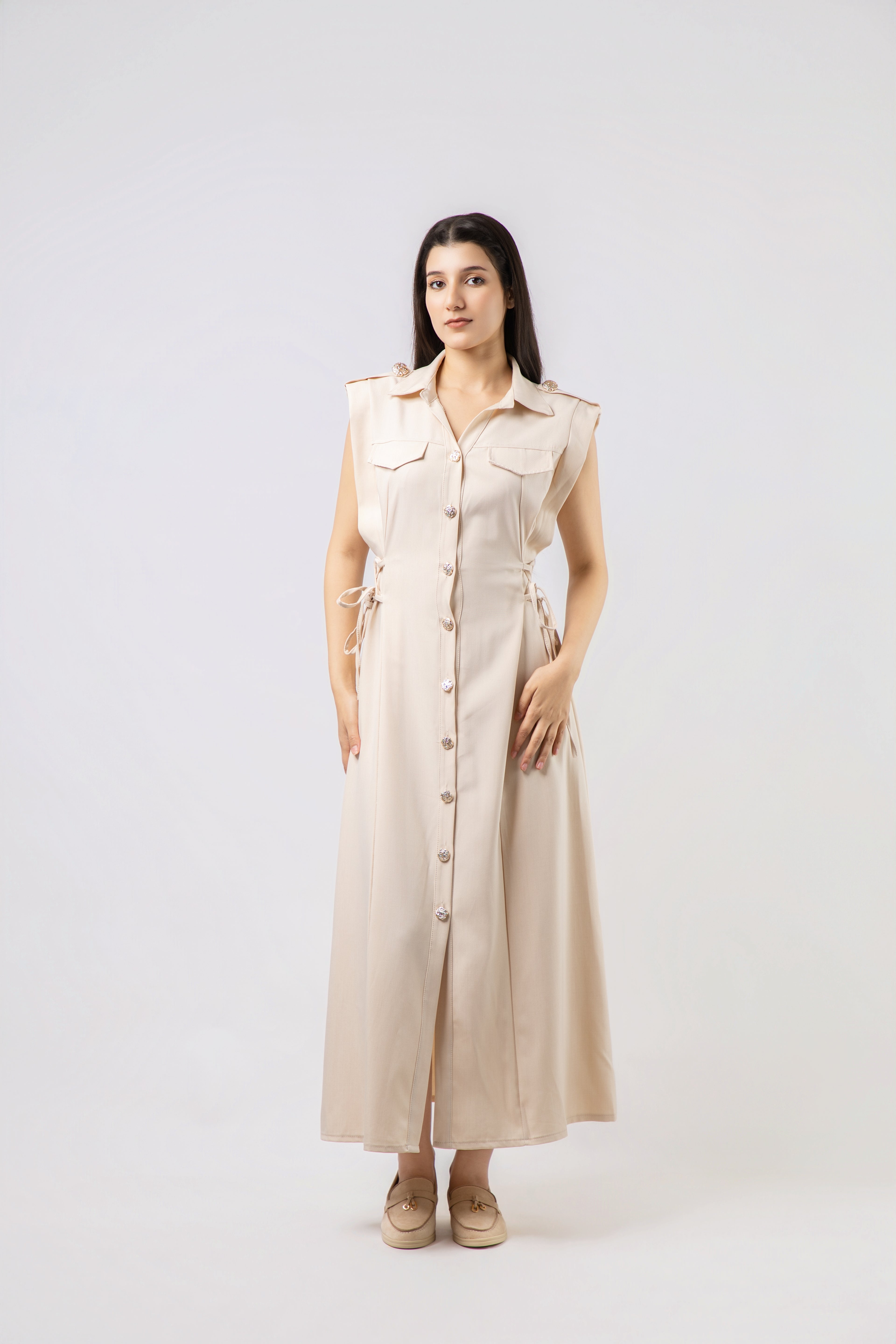 Robe Longue de Style Saharienne