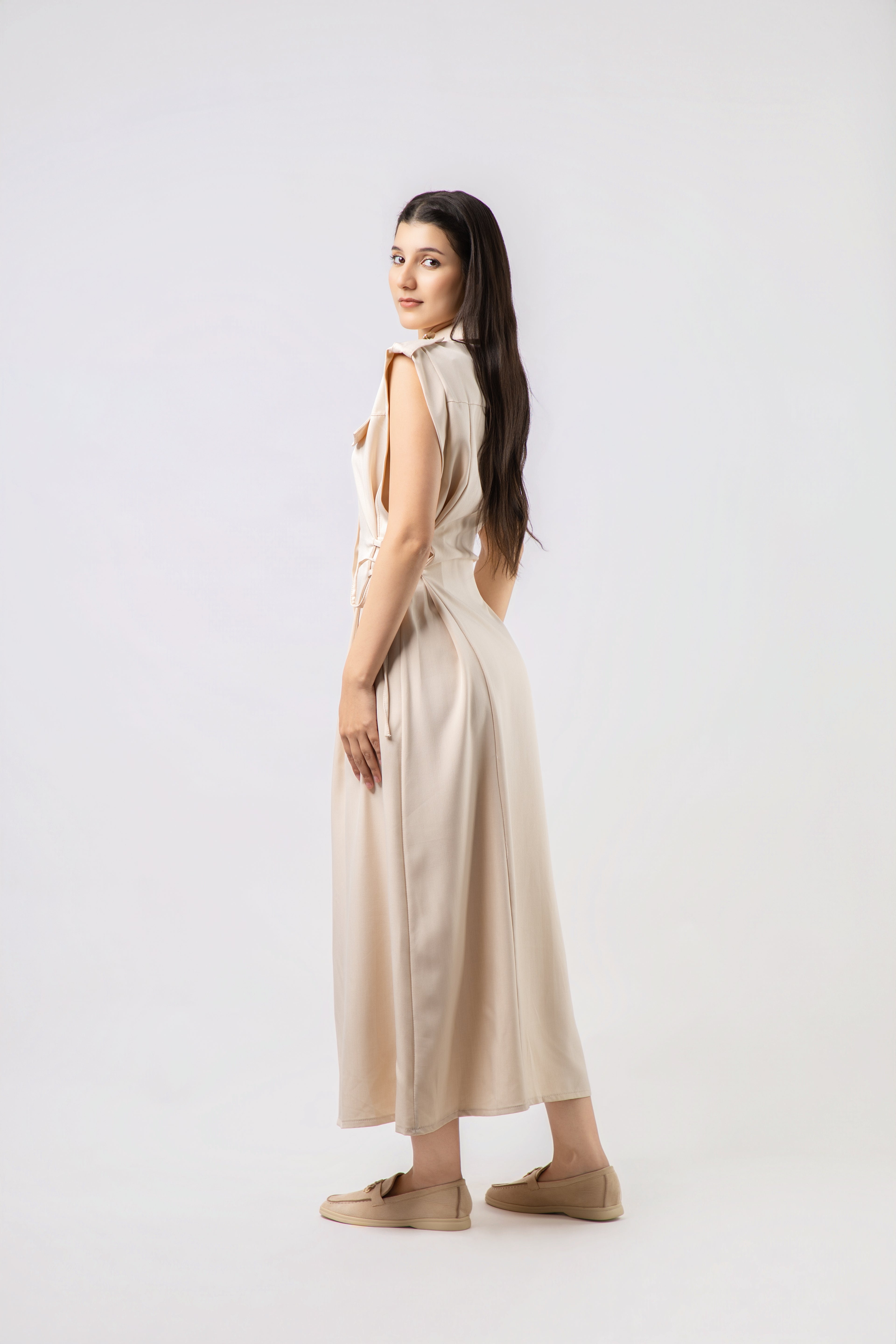 Robe Longue de Style Saharienne