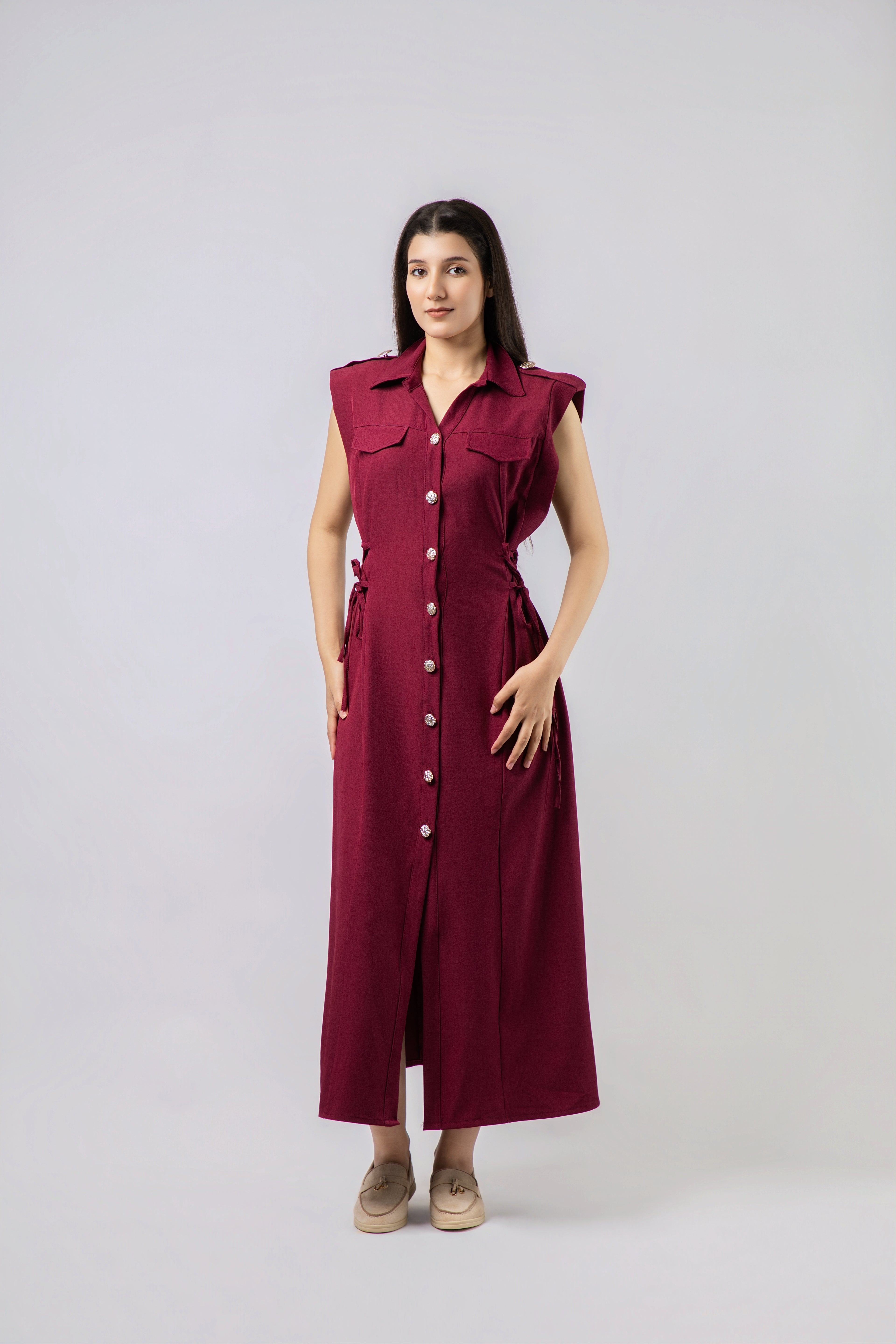 Robe Longue de Style Saharienne