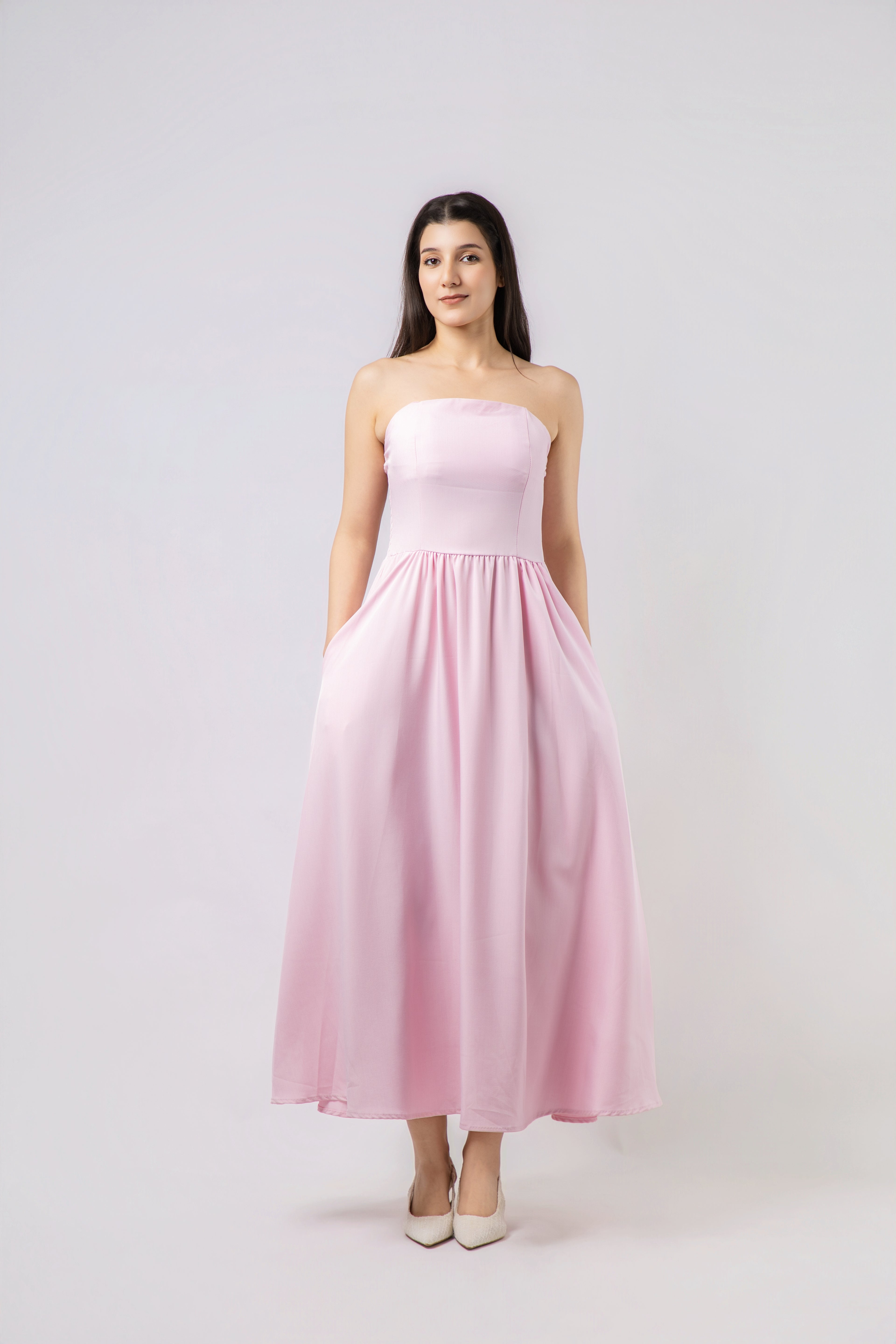 Robe Longue Bustier Évasée