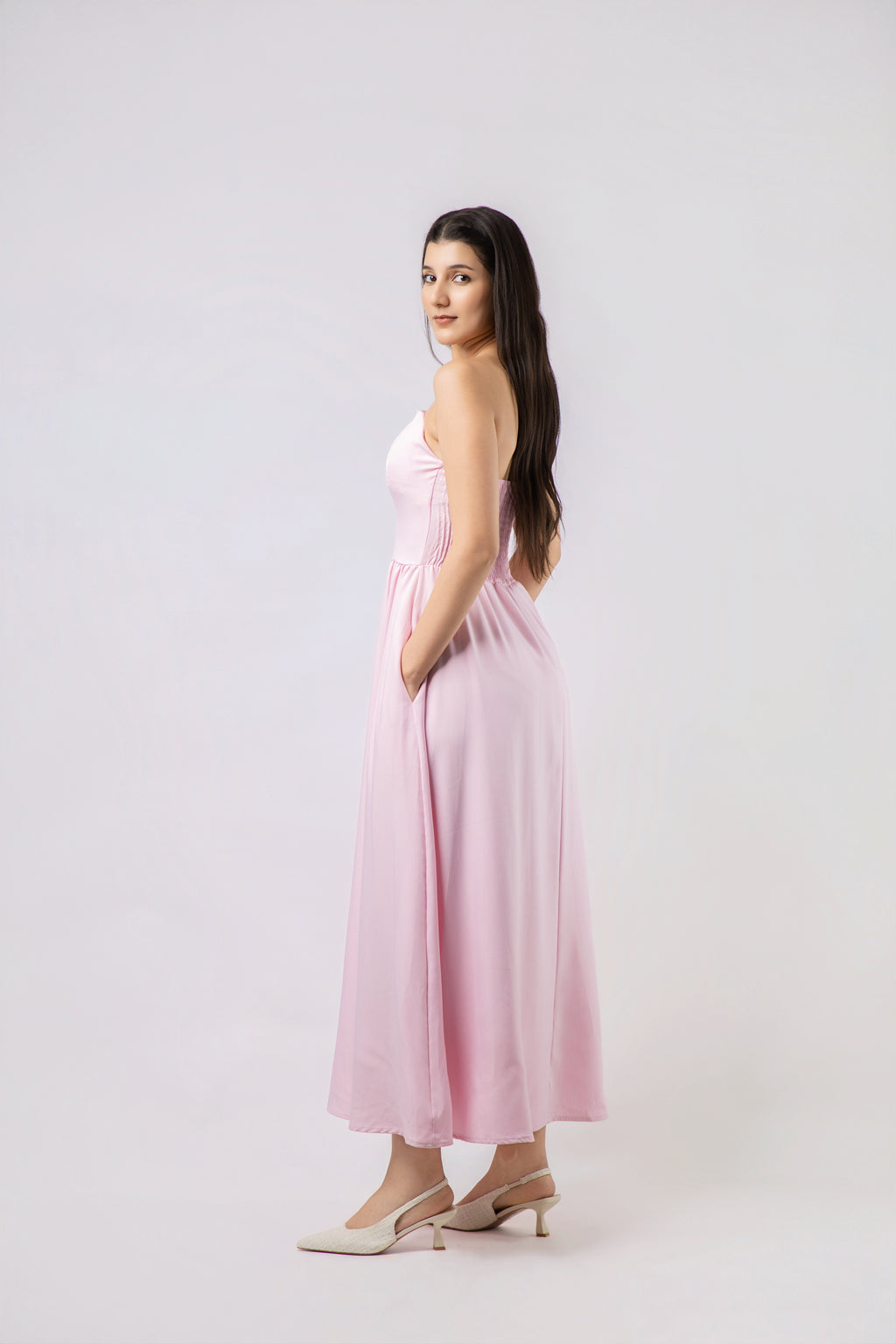 Robe Longue Bustier Évasée