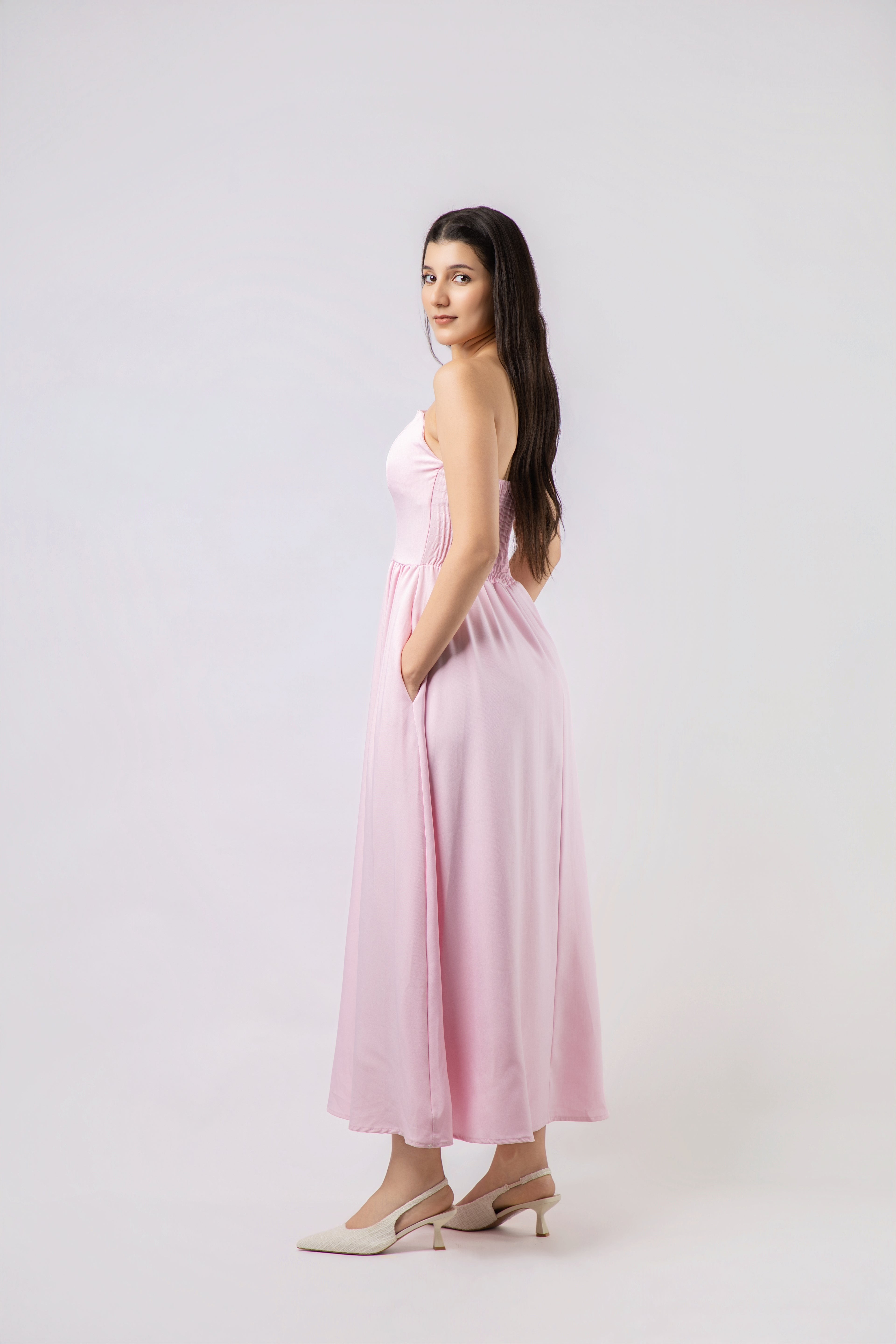 Robe Longue Bustier Évasée