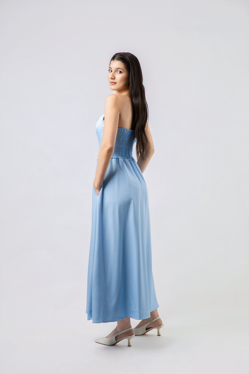 Robe Longue Bustier Évasée