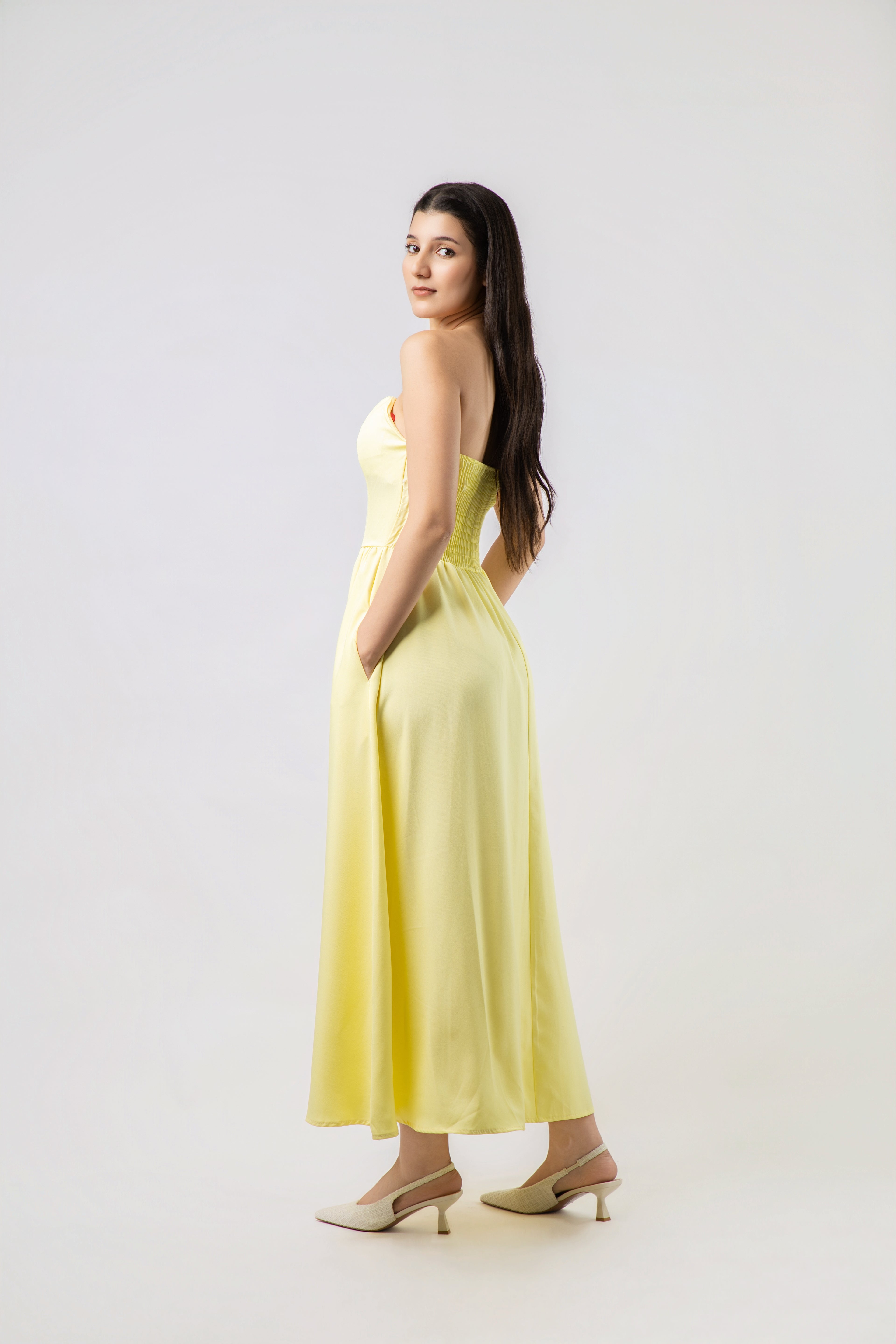 Robe Longue Bustier Évasée