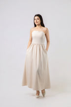 Robe Longue Bustier Évasée