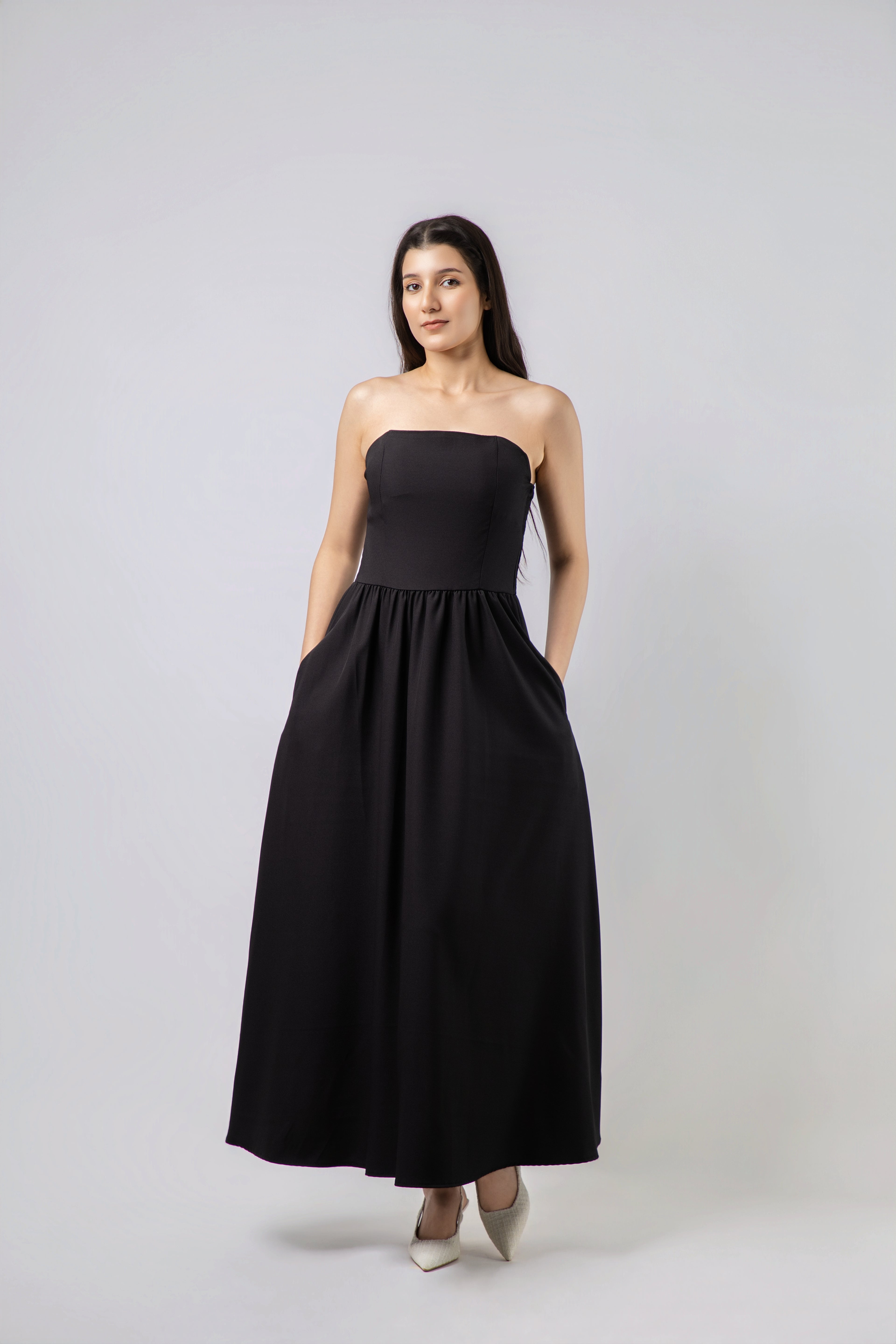 Robe Longue Bustier Évasée