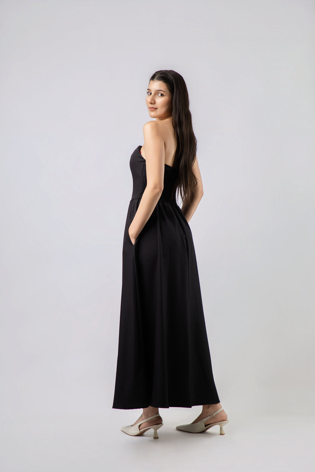 Robe Longue Bustier Évasée