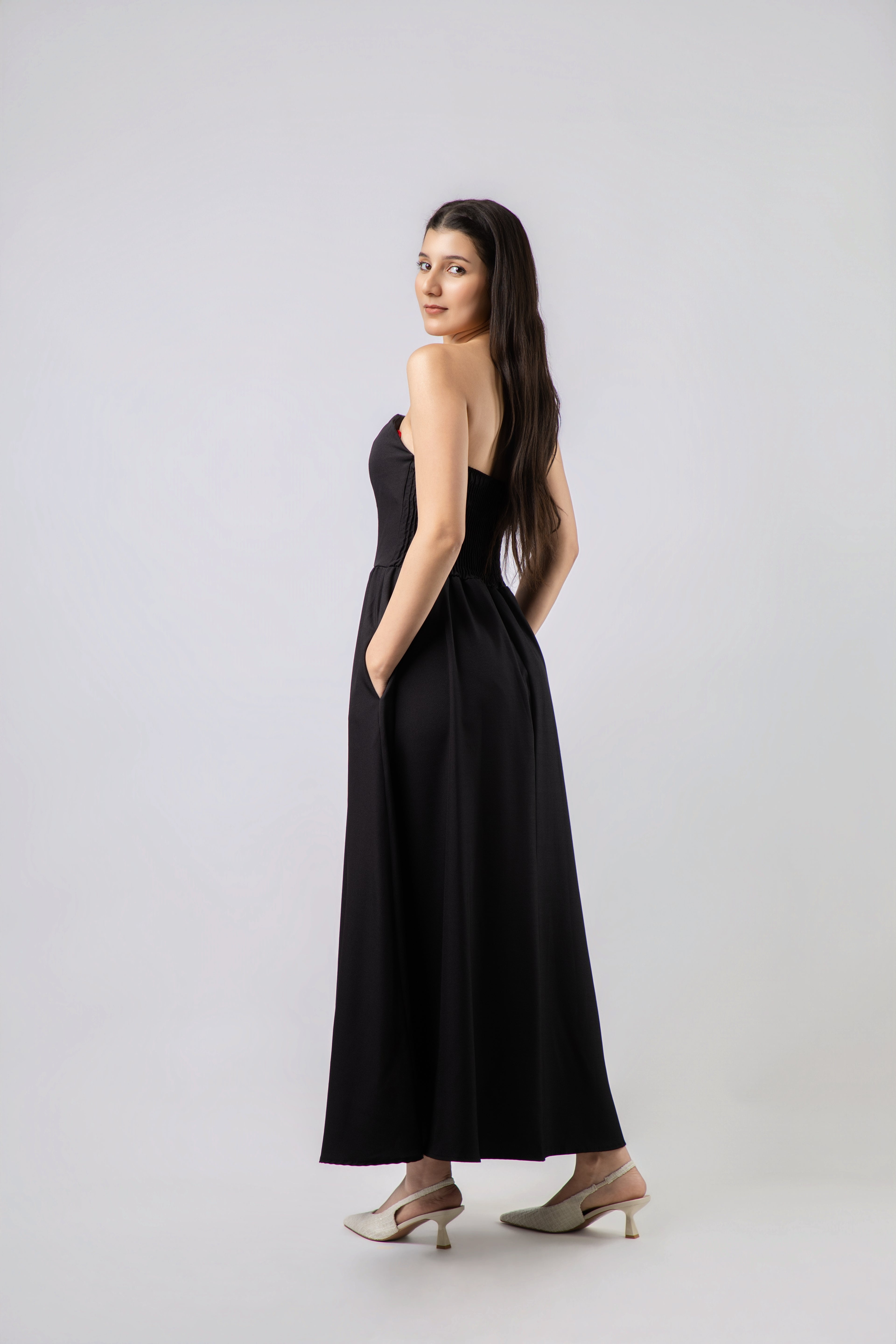 Robe Longue Bustier Évasée