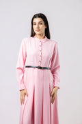 Robe Longue Élégante à Plis