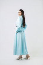 Robe Longue Élégante à Plis