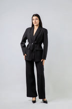 Ensemble Tailleur Pantalon à Volants