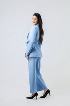 Ensemble Tailleur Pantalon à Volants