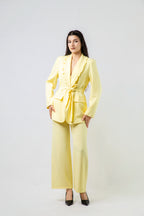 Ensemble Tailleur Pantalon à Volants