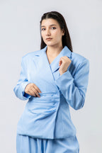 Ensemble Tailleur Moderne à Finition Plissée
