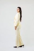 Ensemble Tailleur Pantalon à Détails Dentelle