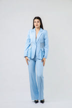 Ensemble Tailleur Pantalon à Détails Dentelle