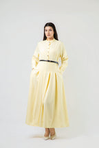 Robe Longue Élégante à Plis