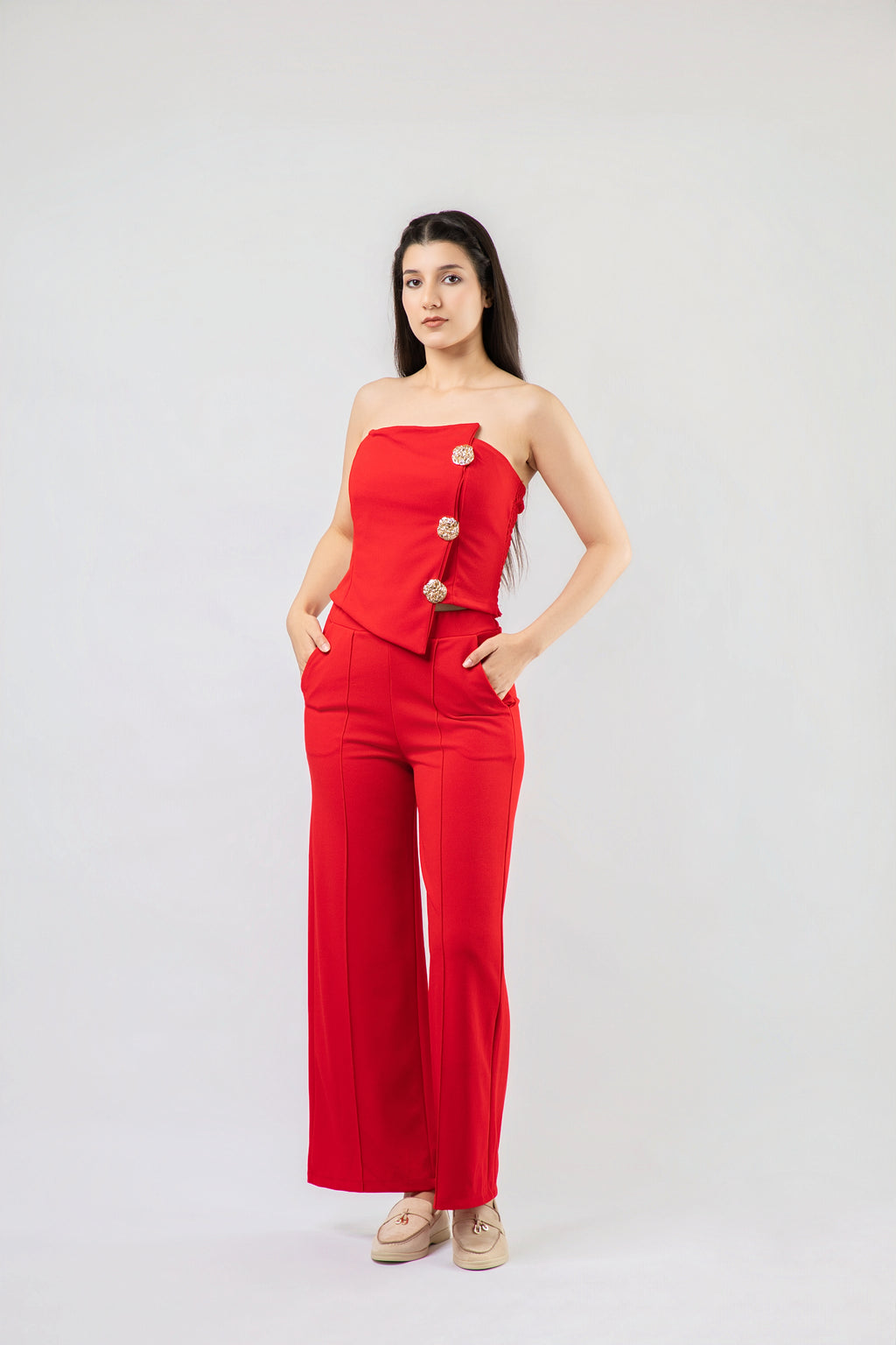 Ensemble Bustier et Pantalon Large