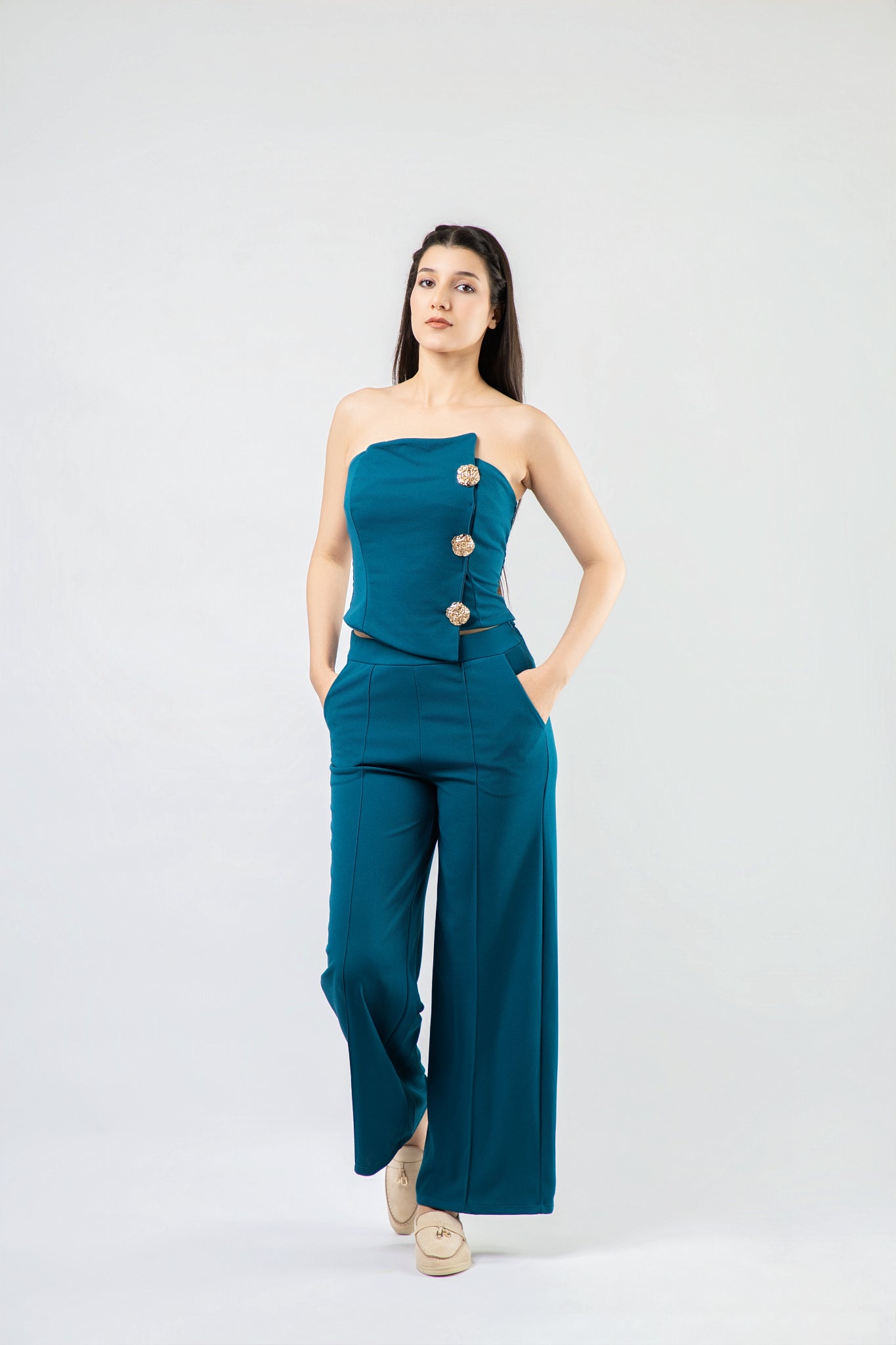 Ensemble Bustier et Pantalon Large