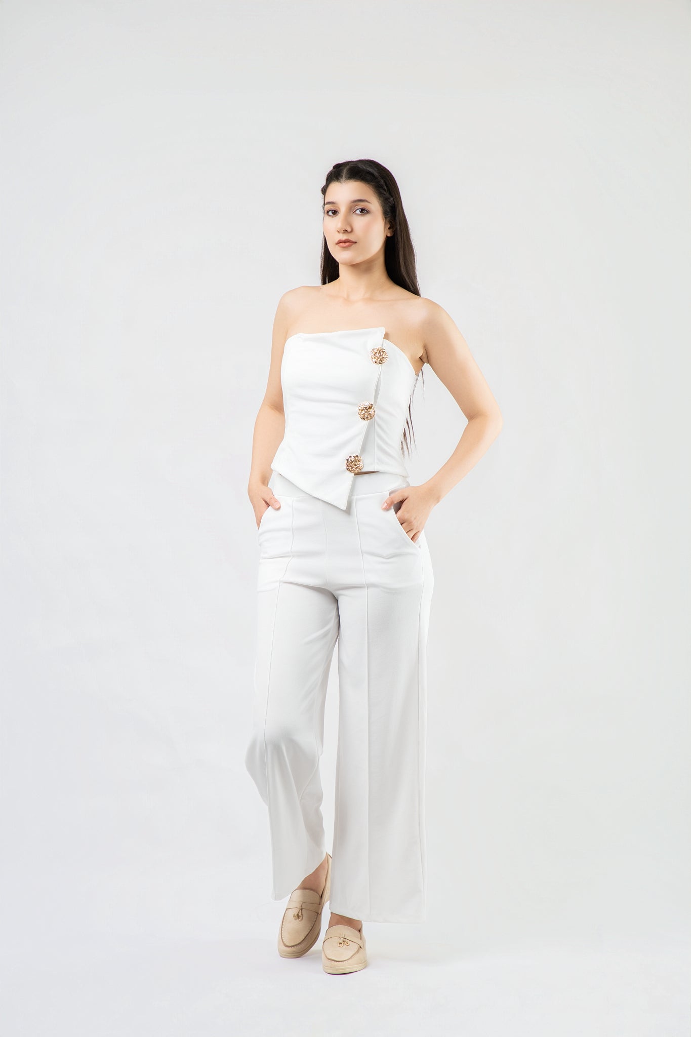 Ensemble Bustier et Pantalon Large