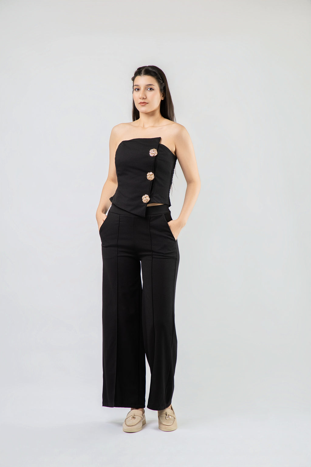 Ensemble Bustier et Pantalon Large