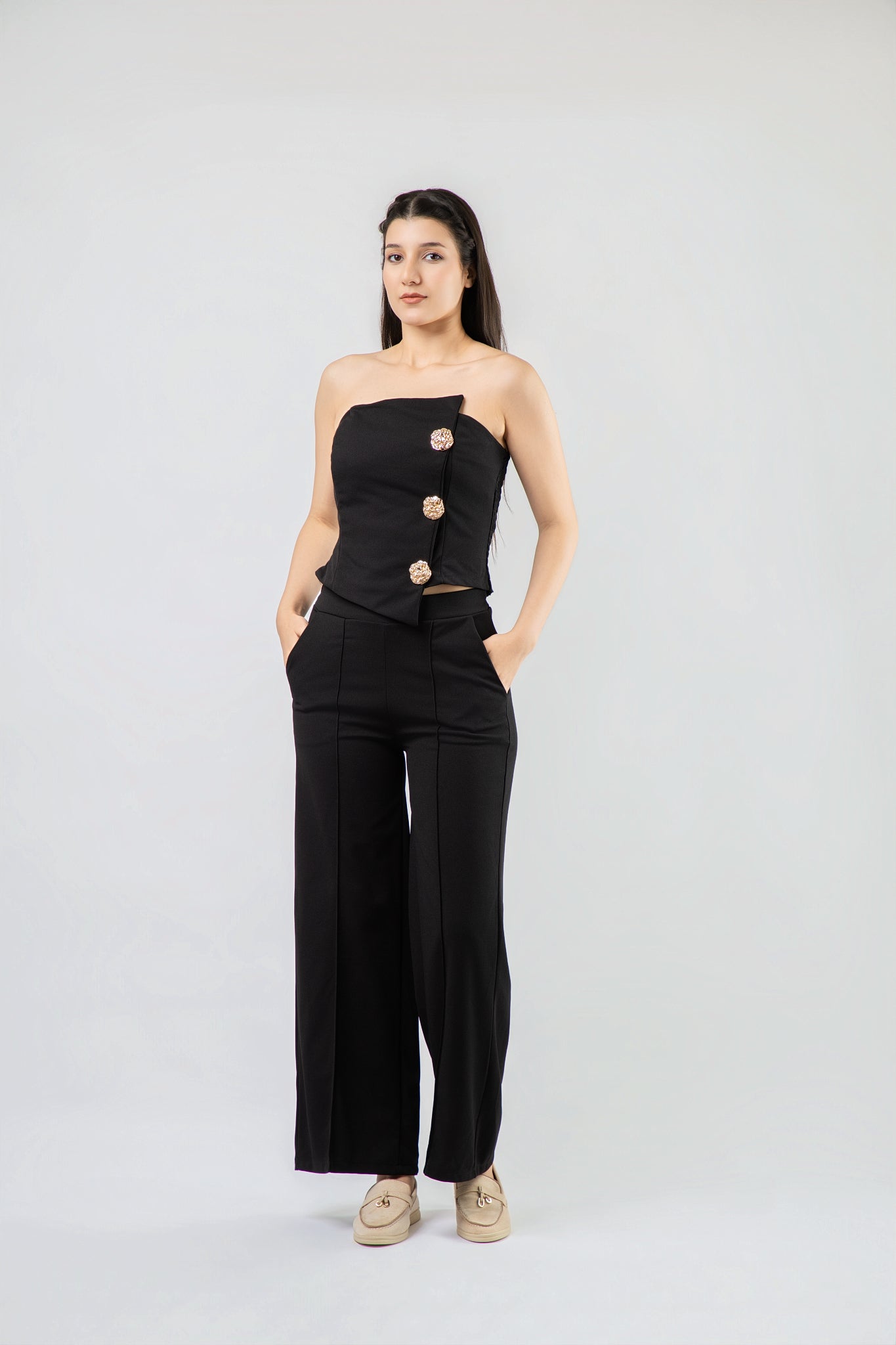 Ensemble Bustier et Pantalon Large