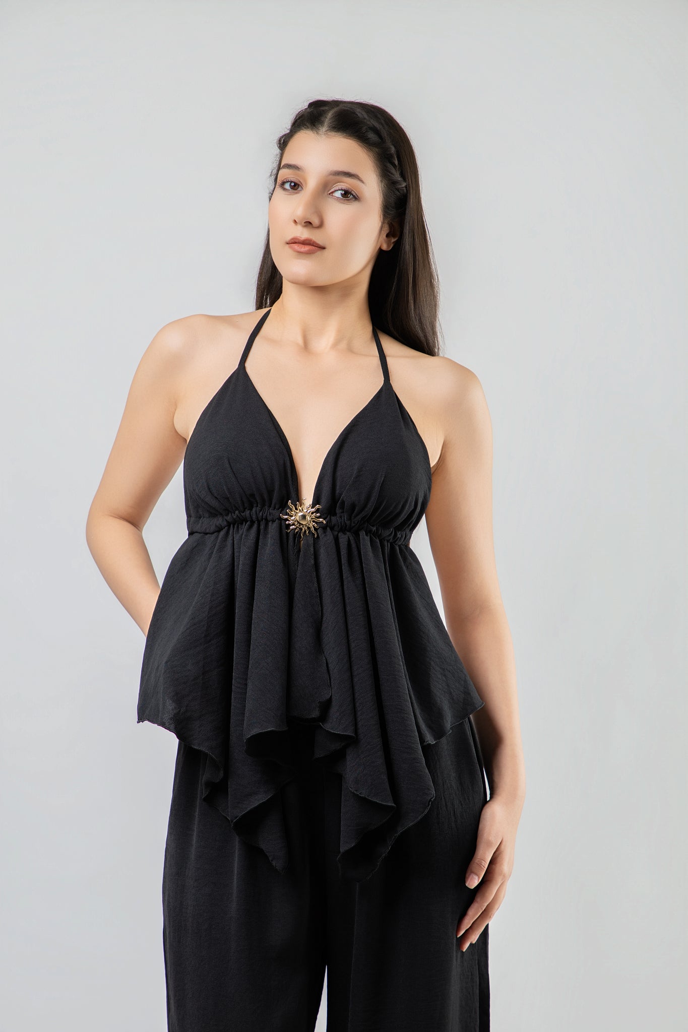 Ensemble Plissé Évasé