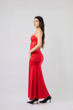 Robe de Soirée Sirène à Détails Dentelle