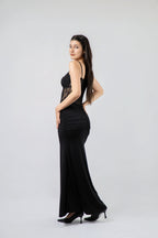 Robe de Soirée Sirène à Détails Dentelle