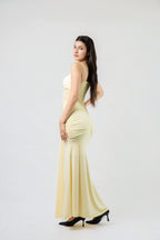 Robe de Soirée Sirène à Détails Dentelle