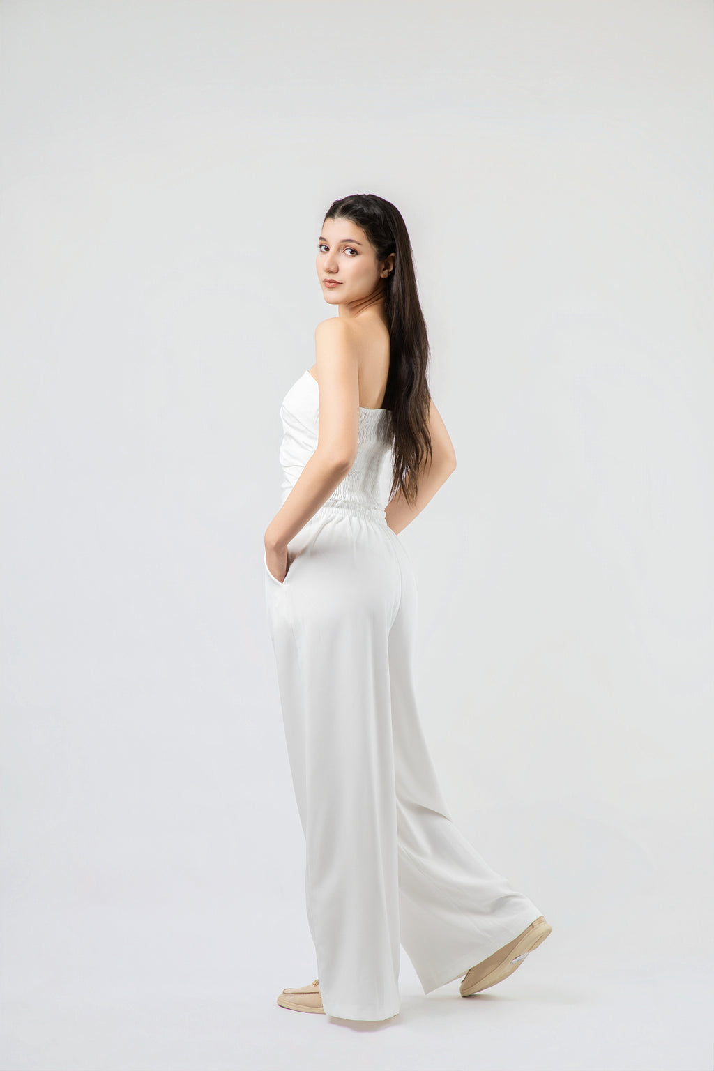 Ensemble bustier et pantalon fluide
