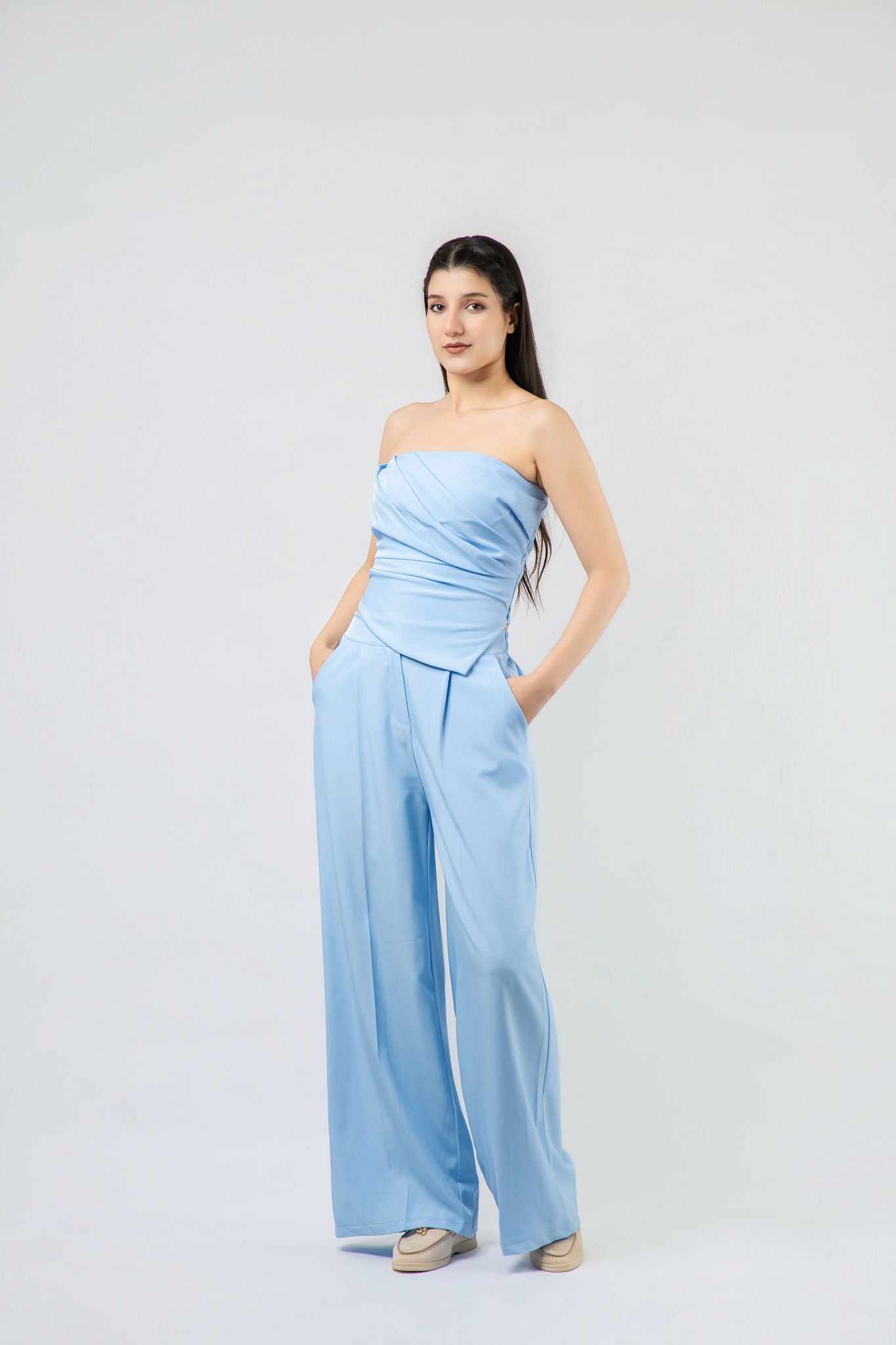 Ensemble bustier et pantalon fluide