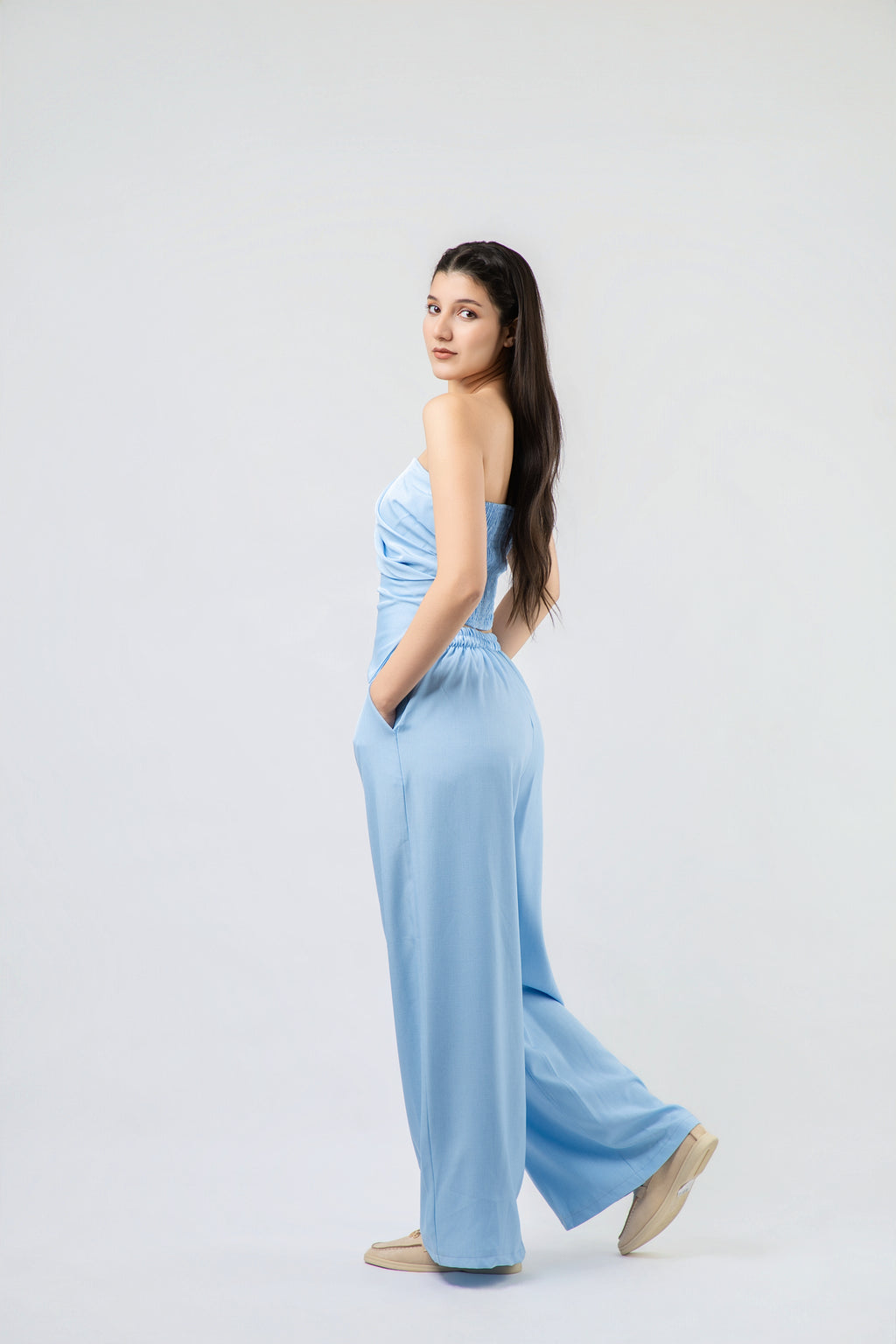 Ensemble bustier et pantalon fluide