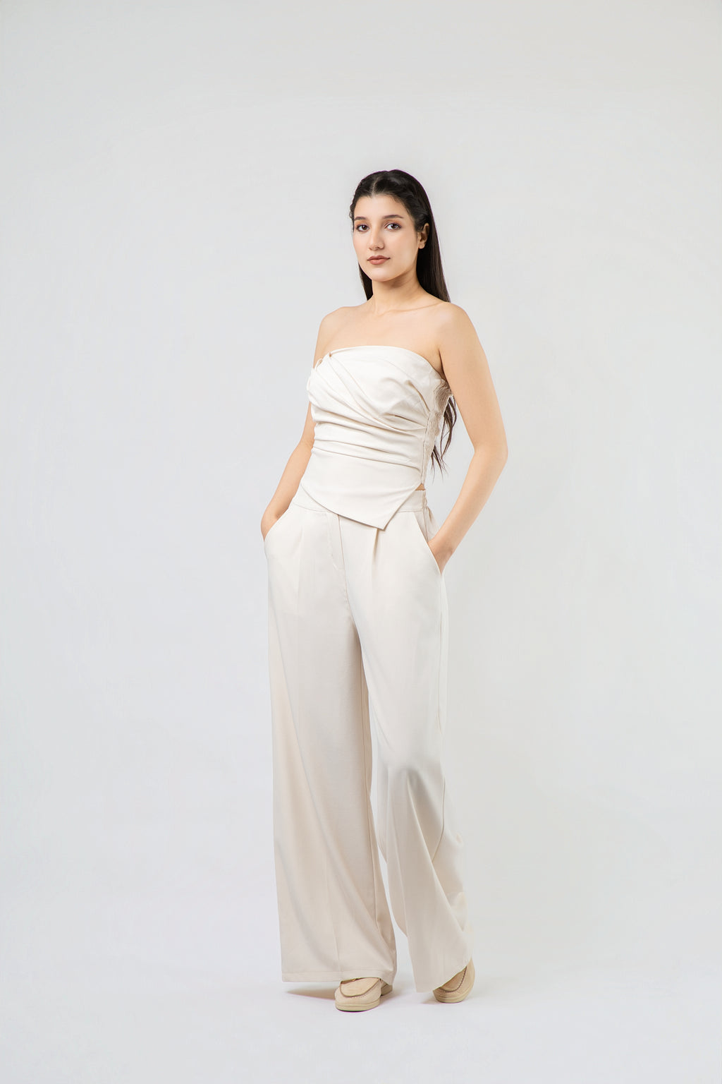 Ensemble bustier et pantalon fluide