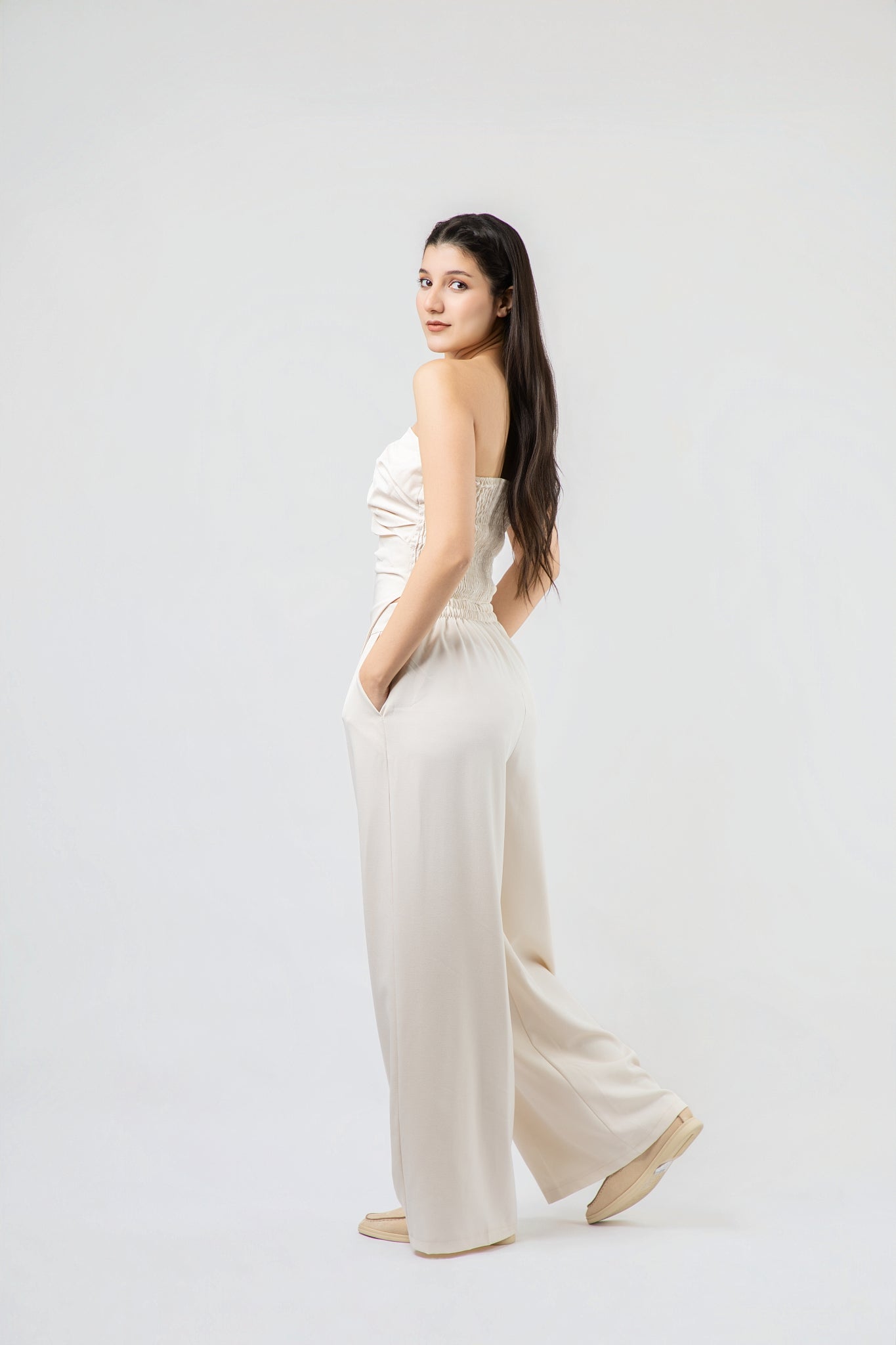 Ensemble bustier et pantalon fluide