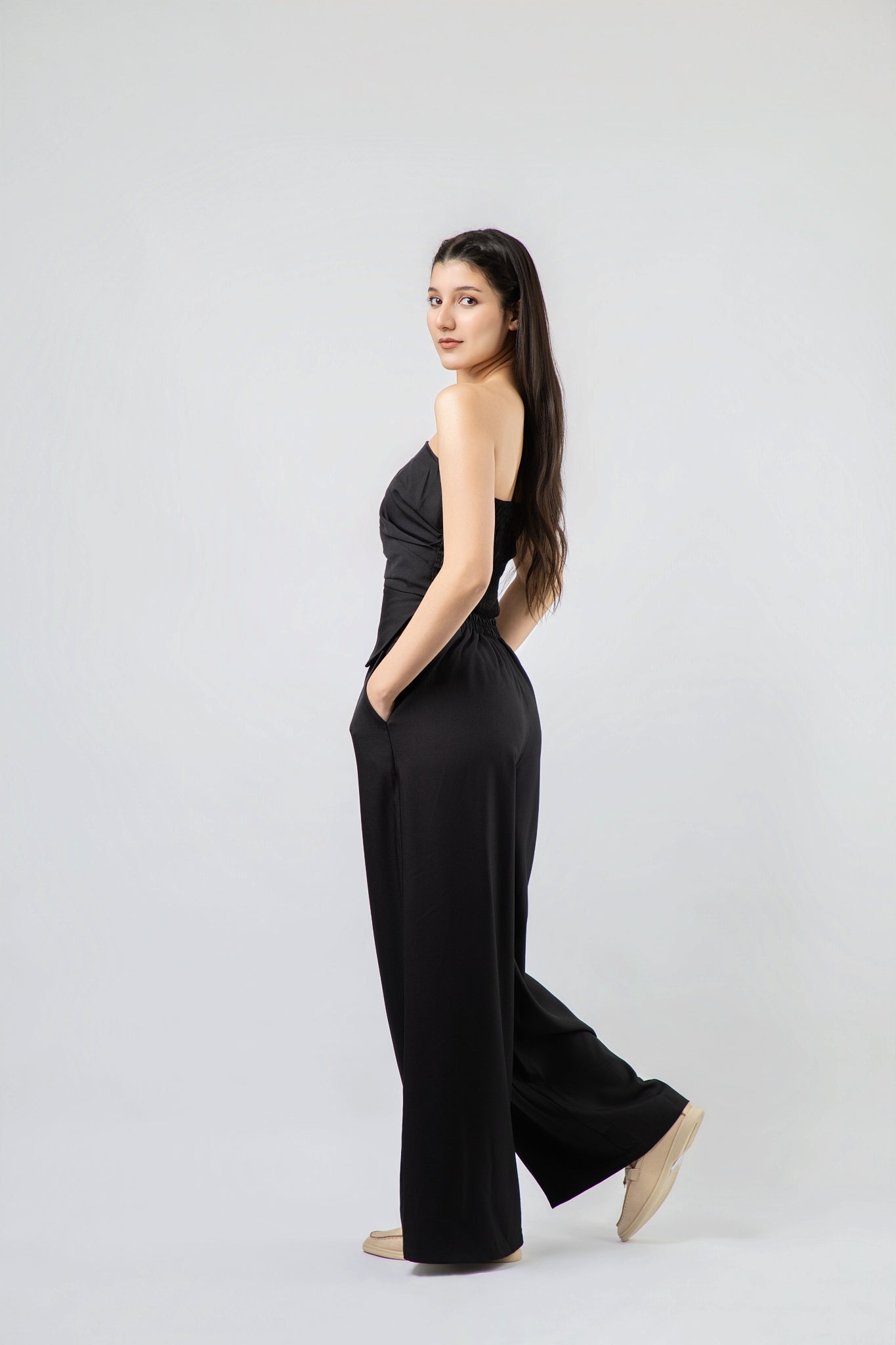 Ensemble bustier et pantalon fluide