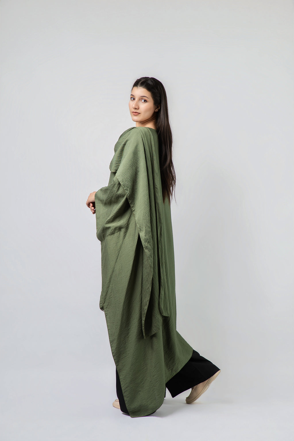 Poncho drapé texturé