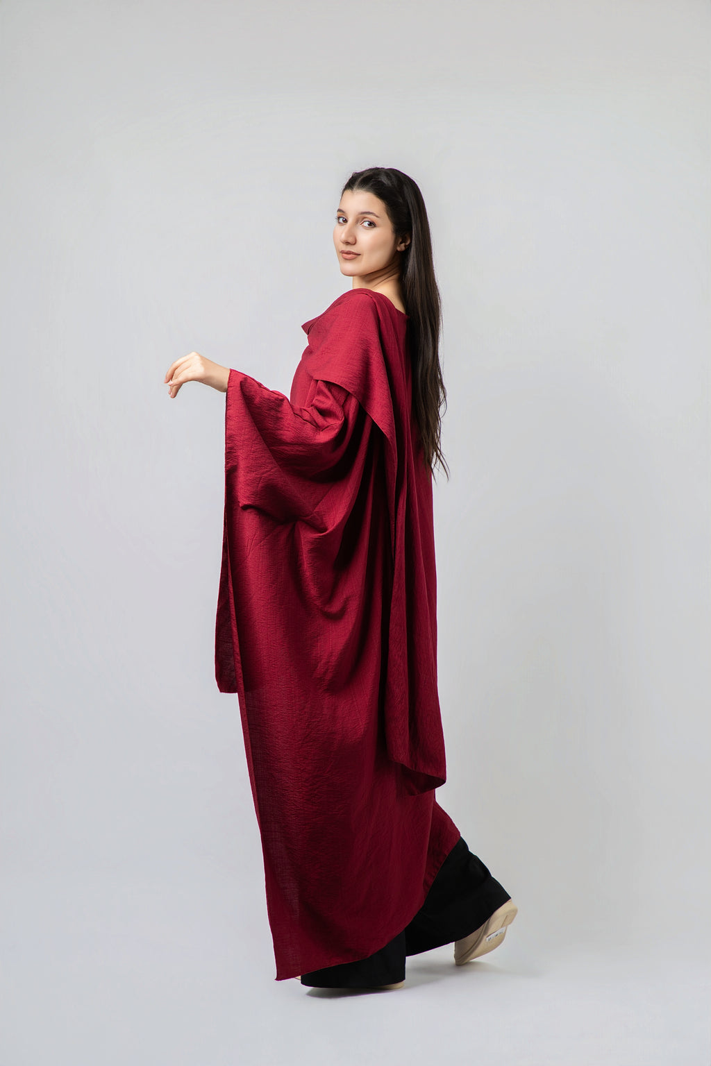 Poncho drapé texturé