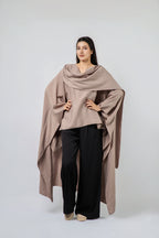 Poncho drapé texturé