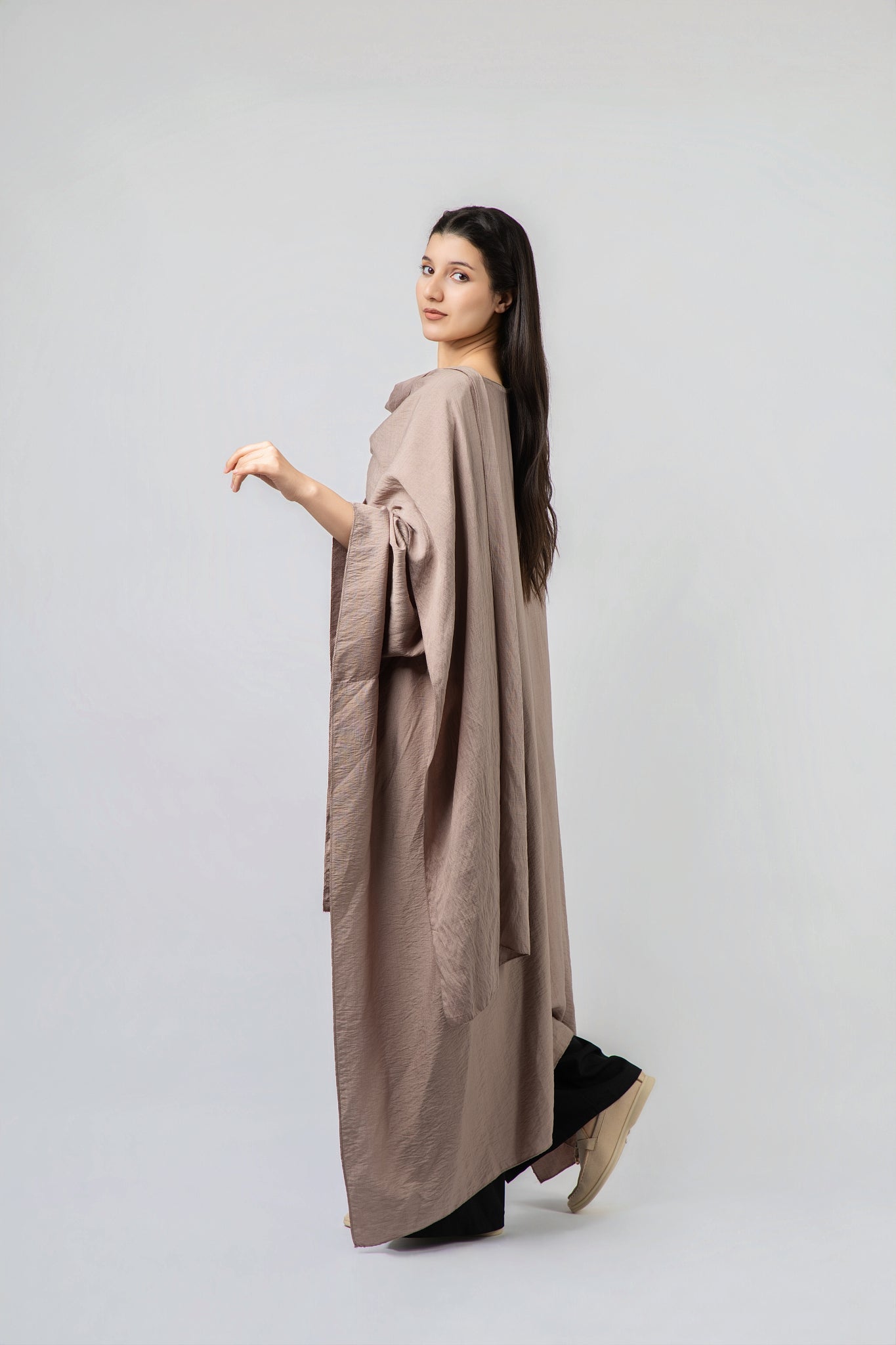 Poncho drapé texturé