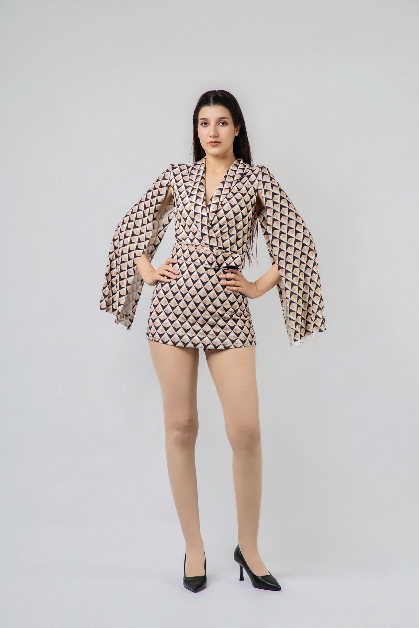 Combi-Short à Effet Cape Géo-Chic