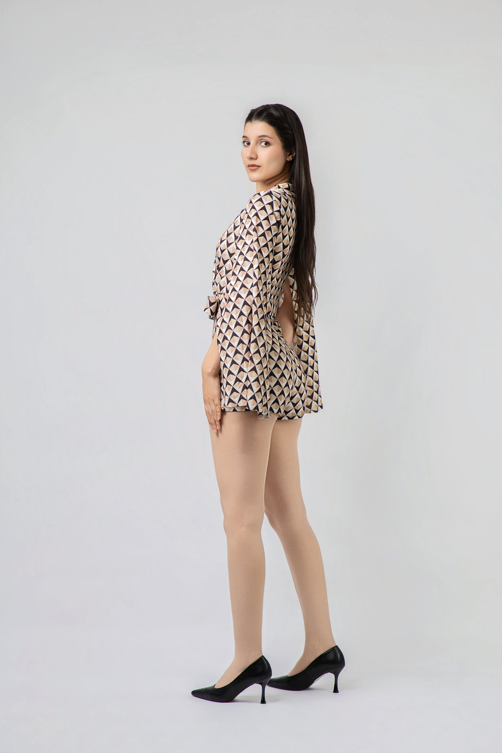 Combi-Short à Effet Cape Géo-Chic
