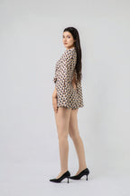 Combi-Short à Effet Cape Géo-Chic